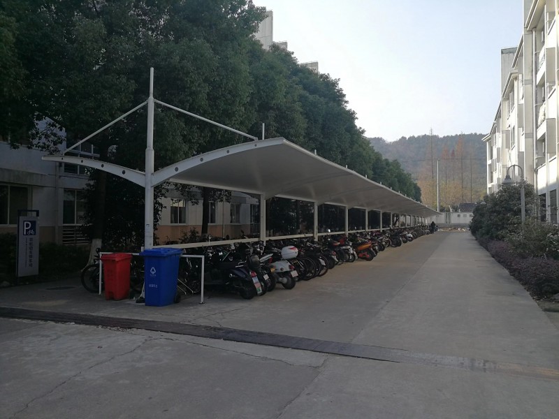 立柱拉杆双开电瓶车棚