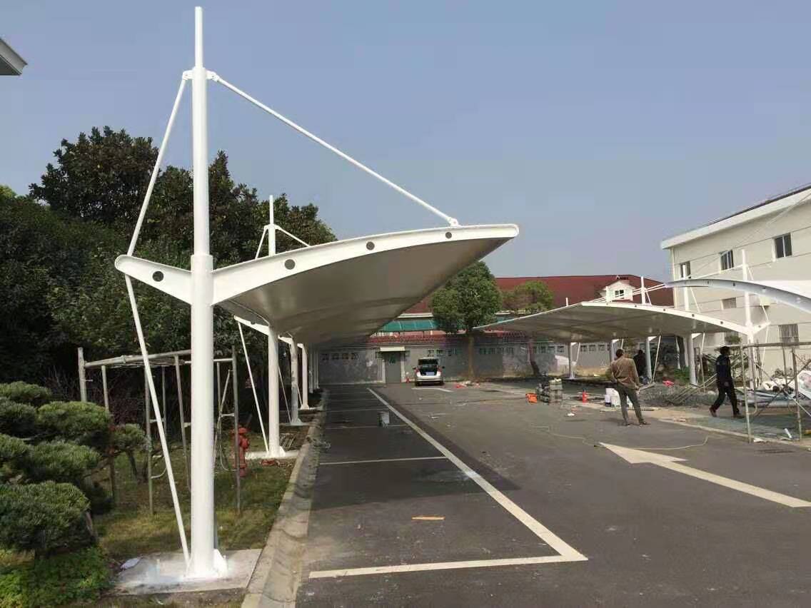 立柱拉杆电动车棚